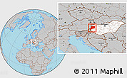 Gray Location Map of Vas, highlighted country