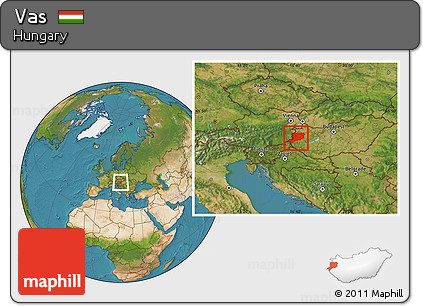 Satellite Location Map of Vas