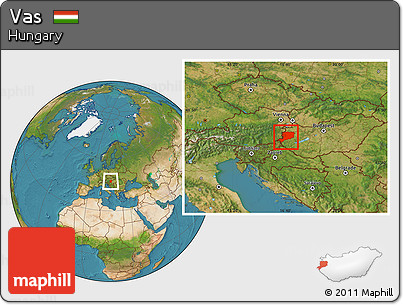 Satellite Location Map of Vas