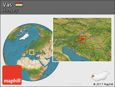Satellite Location Map of Vas