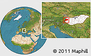 Satellite Location Map of Vas, highlighted country