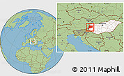 Savanna Style Location Map of Vas, highlighted country