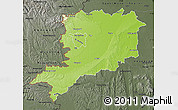 Physical Map of Vas, darken, semi-desaturated