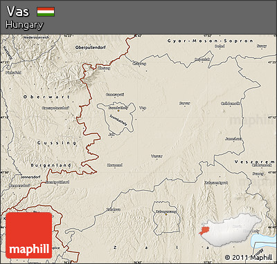 Shaded Relief Map of Vas