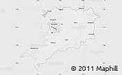 Silver Style Map of Vas, single color outside