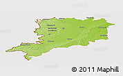 Physical Panoramic Map of Vas, cropped outside