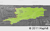 Physical Panoramic Map of Vas, darken, desaturated