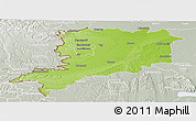 Physical Panoramic Map of Vas, lighten, semi-desaturated