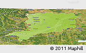 Physical Panoramic Map of Vas, satellite outside