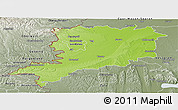 Physical Panoramic Map of Vas, semi-desaturated