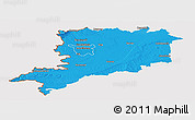 Political Panoramic Map of Vas, cropped outside