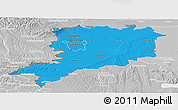 Political Panoramic Map of Vas, lighten, desaturated