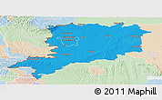 Political Panoramic Map of Vas, lighten