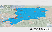 Political Panoramic Map of Vas, lighten, semi-desaturated