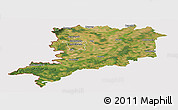 Satellite Panoramic Map of Vas, cropped outside