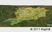 Satellite Panoramic Map of Vas, darken