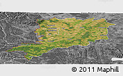 Satellite Panoramic Map of Vas, desaturated