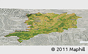Satellite Panoramic Map of Vas, lighten, semi-desaturated