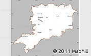 Gray Simple Map of Vas, cropped outside