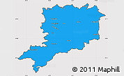 Political Simple Map of Vas, cropped outside