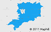 Political Simple Map of Vas, single color outside