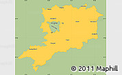 Savanna Style Simple Map of Vas, single color outside