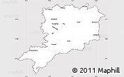 Silver Style Simple Map of Vas, cropped outside