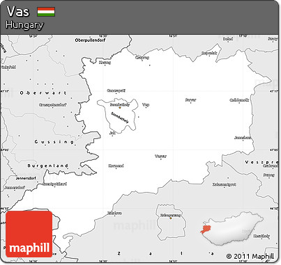 Silver Style Simple Map of Vas