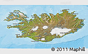 Satellite 3D Map of Iceland, political outside
