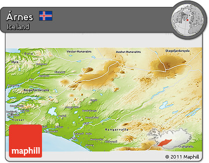 Physical 3D Map of Árnes