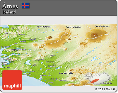 Physical 3D Map of Árnes