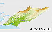 Physical 3D Map of Árnes, single color outside