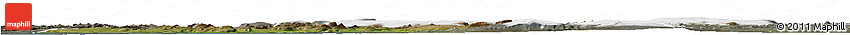 Satellite Horizon Map of Árnes, semi-desaturated