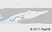 Gray Panoramic Map of Árnes, single color outside
