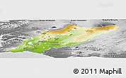 Physical Panoramic Map of Árnes, desaturated