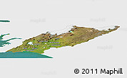 Satellite Panoramic Map of Árnes, single color outside