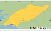 Savanna Style Simple Map of Árnes, single color outside