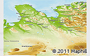 Physical Panoramic Map of Austur-Hunavatns