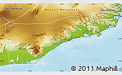 Physical Map of Austur-Skaftafells