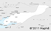 Silver Style Simple Map of Borgarfjardarsýsla