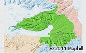 Political 3D Map of Dala, lighten