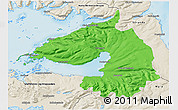 Political 3D Map of Dala, shaded relief outside