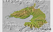 Satellite 3D Map of Dala, lighten, desaturated