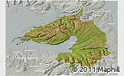 Satellite 3D Map of Dala, lighten, semi-desaturated
