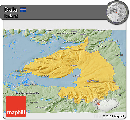 Savanna Style 3D Map of Dala