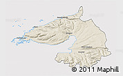Shaded Relief 3D Map of Dala, cropped outside