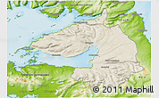 Shaded Relief 3D Map of Dala, physical outside