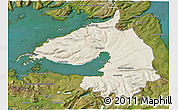 Shaded Relief 3D Map of Dala, satellite outside