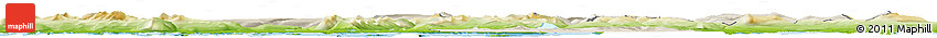 Shaded Relief Horizon Map of Dala, physical outside