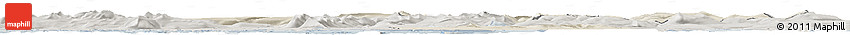 Shaded Relief Horizon Map of Dala, semi-desaturated
